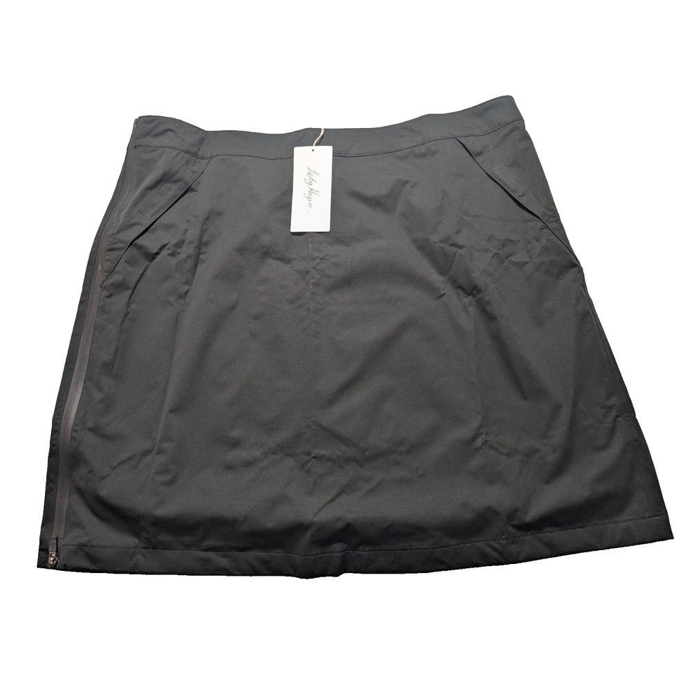 Lady Hagen Women 2XL Black Wind Waterproof Side Zip 22'' Golf Rain Skirt‎ NEW